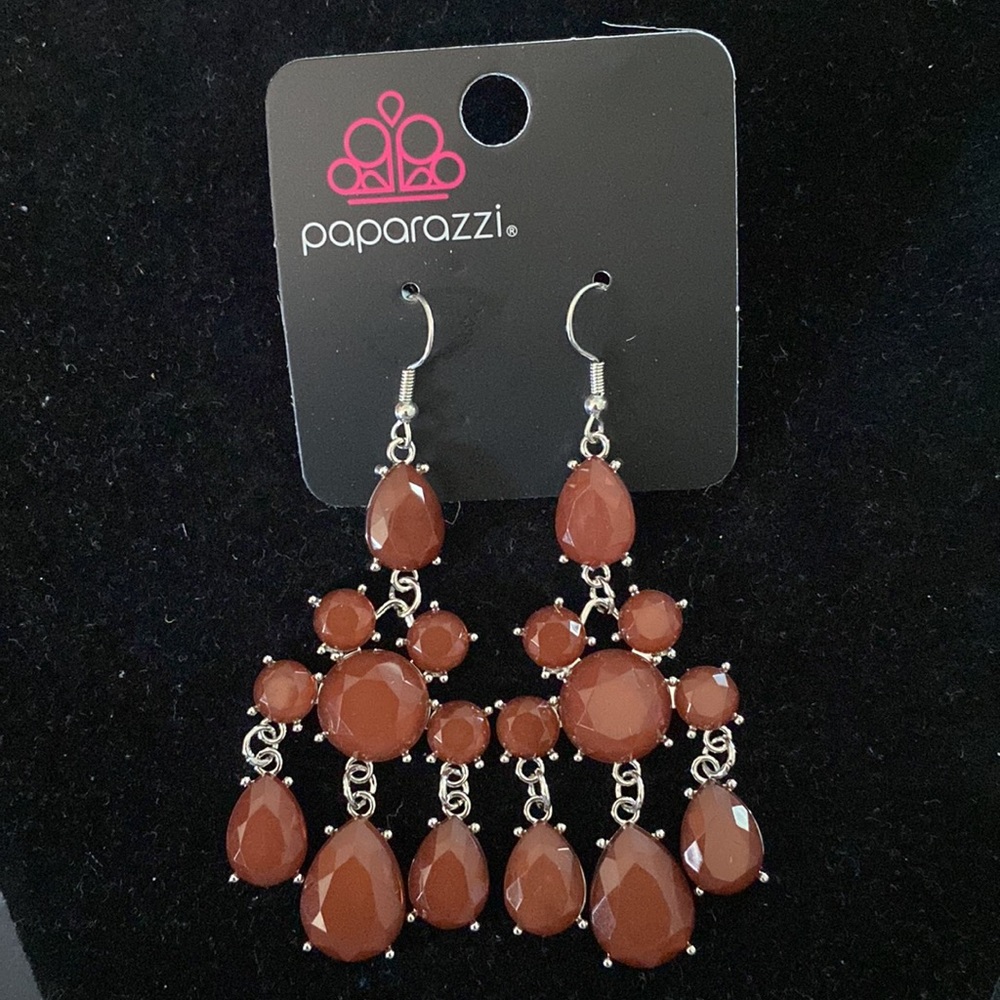 NWT Brown Afterglow Glamour Earrings - Picture 4 of 5